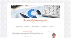 Desktop Screenshot of dansealsforcongress.com
