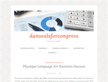 Tablet Screenshot of dansealsforcongress.com